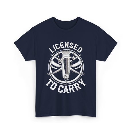 Licensed To Carry Barber T-Shirt - Navy