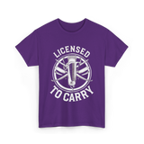 Licensed To Carry Barber T-Shirt - Purple