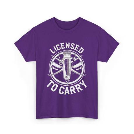 Licensed To Carry Barber T-Shirt - Purple