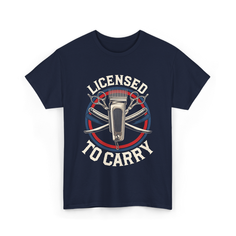 Licensed To Carry Barber T-Shirt - Navy