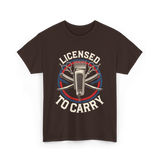 Licensed To Carry Barber T-Shirt - Dark Chocolate