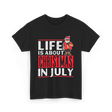 Life Is About Christmas Summer T-Shirt - Black