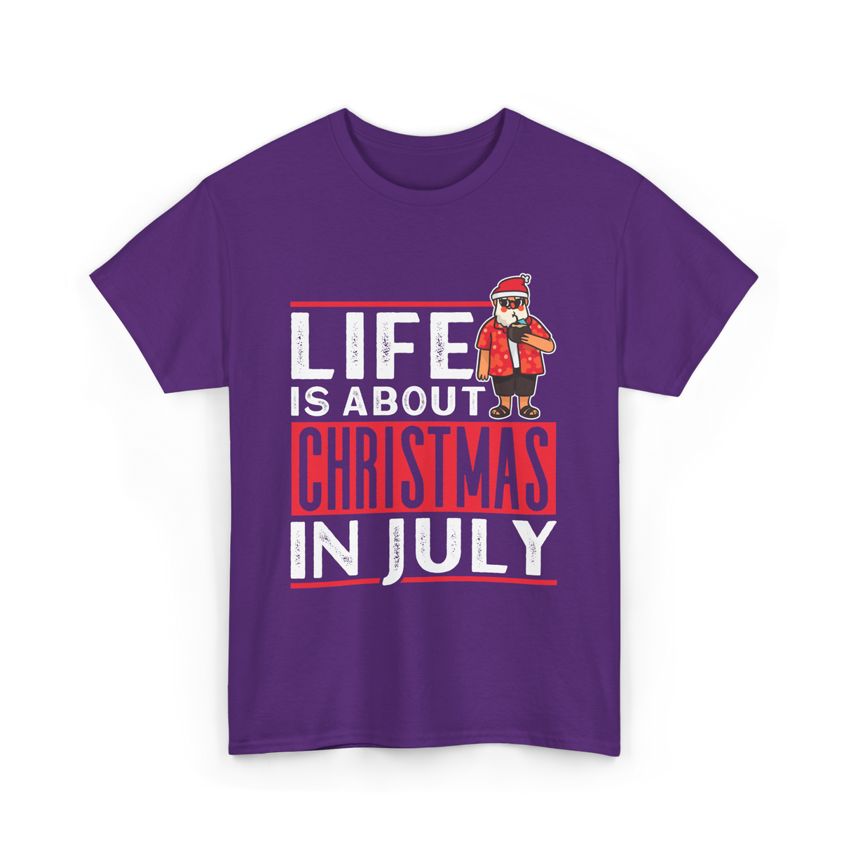 Life Is About Christmas Summer T-Shirt - Purple