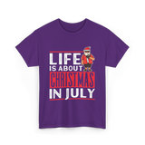 Life Is About Christmas Summer T-Shirt - Purple