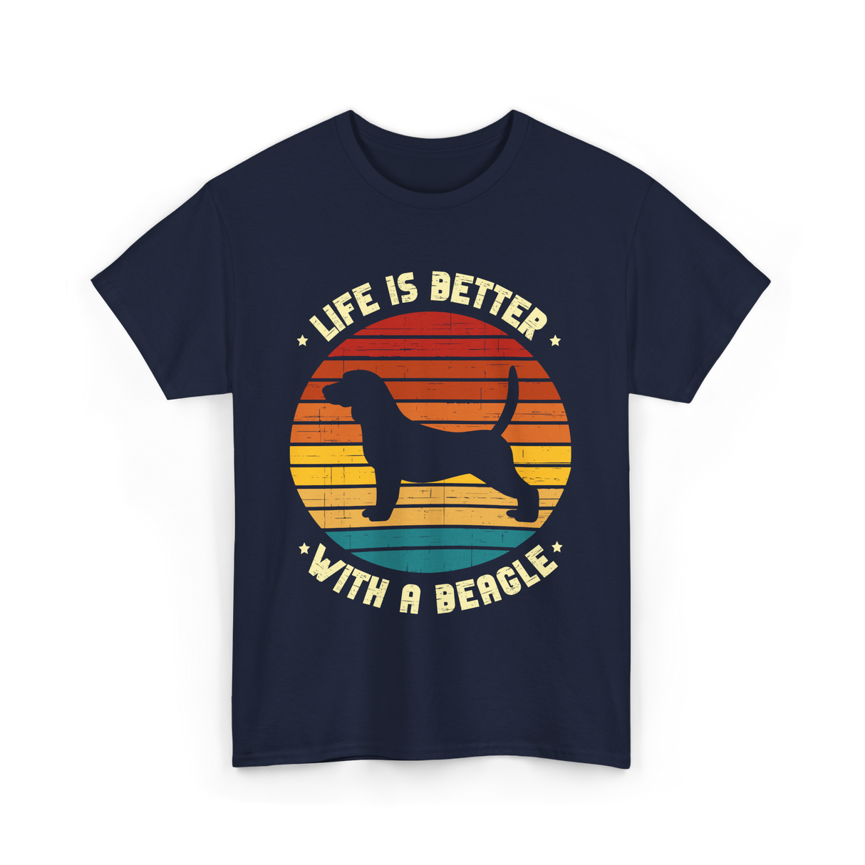 Life Is Better Beagle Dog T-Shirt - Navy