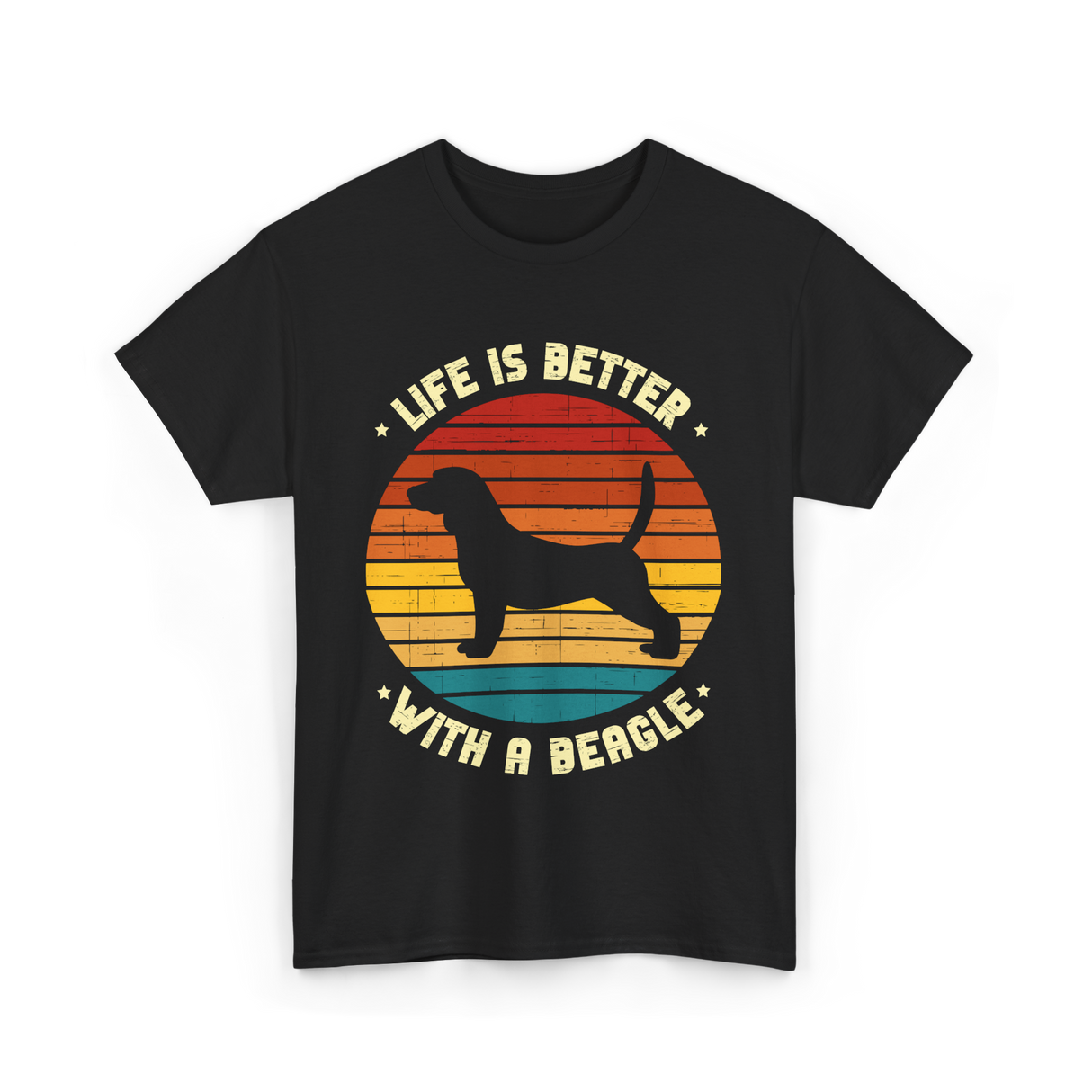 Life Is Better Beagle Dog T-Shirt - Black