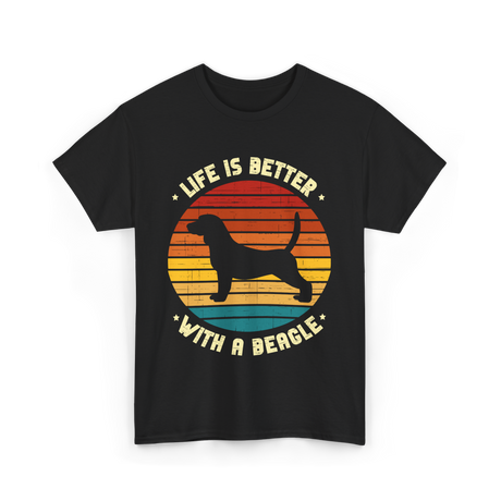 Life Is Better Beagle Dog T-Shirt - Black