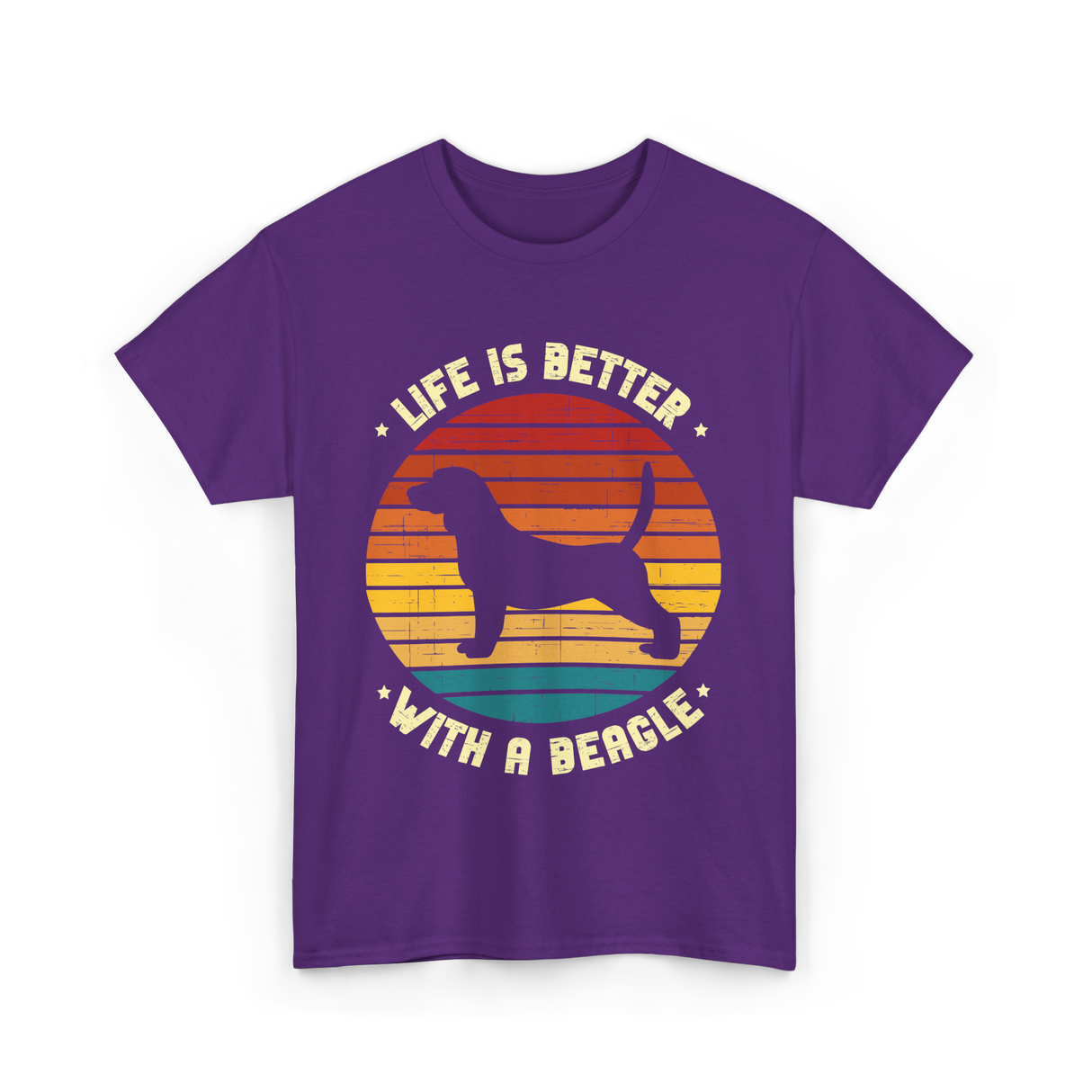 Life Is Better Beagle Dog T-Shirt - Purple