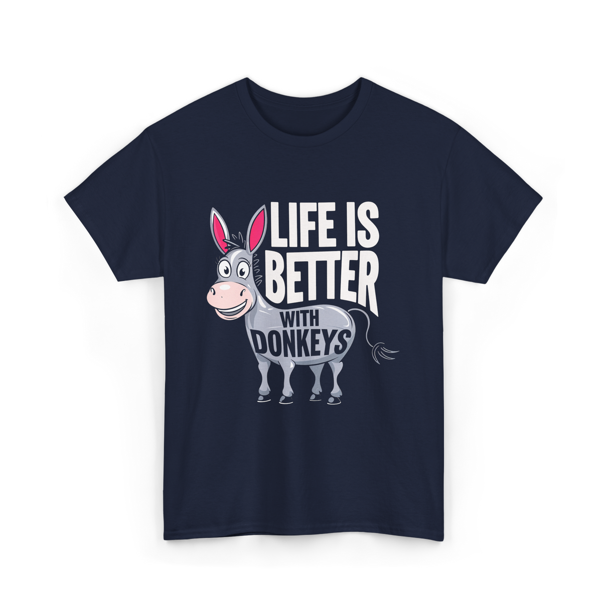 Life Is Better Donkeys T-Shirt - Navy