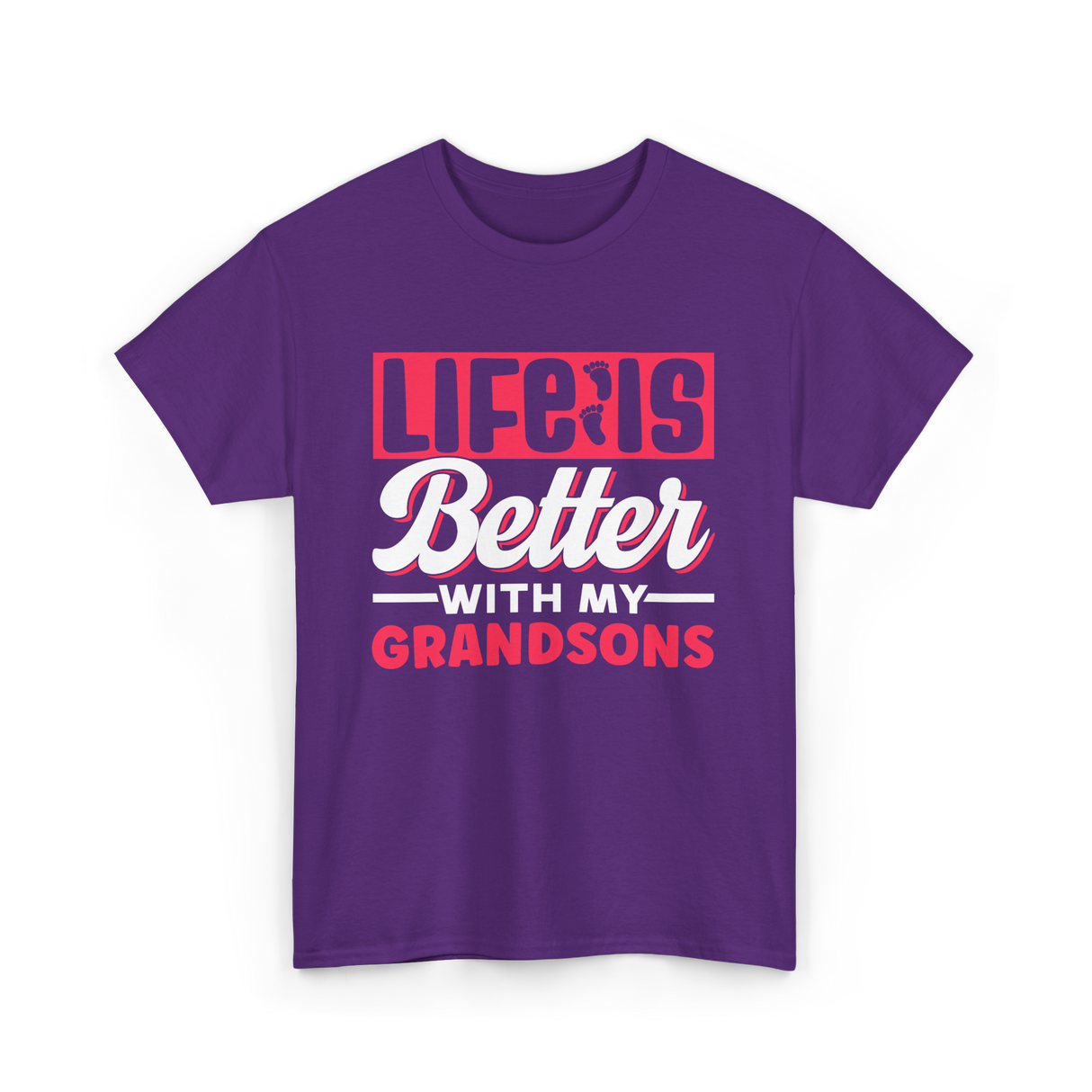 Life Is Better Grandsons T-Shirt - Purple