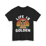 Life is Golden Dog Lover T-Shirt - Black