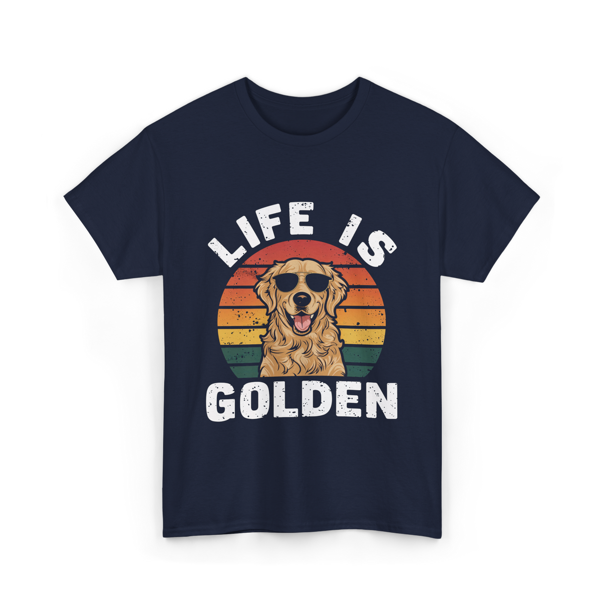 Life is Golden Dog Lover T-Shirt - Navy