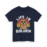 Life is Golden Dog Lover T-Shirt - Navy