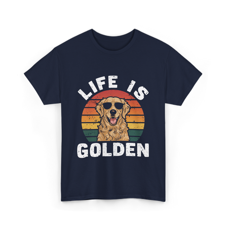 Life is Golden Dog Lover T-Shirt - Navy