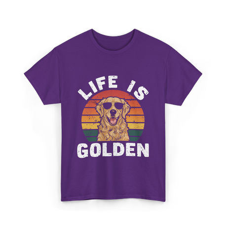 Life is Golden Dog Lover T-Shirt - Purple