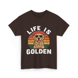 Life is Golden Dog Lover T-Shirt - Dark Chocolate