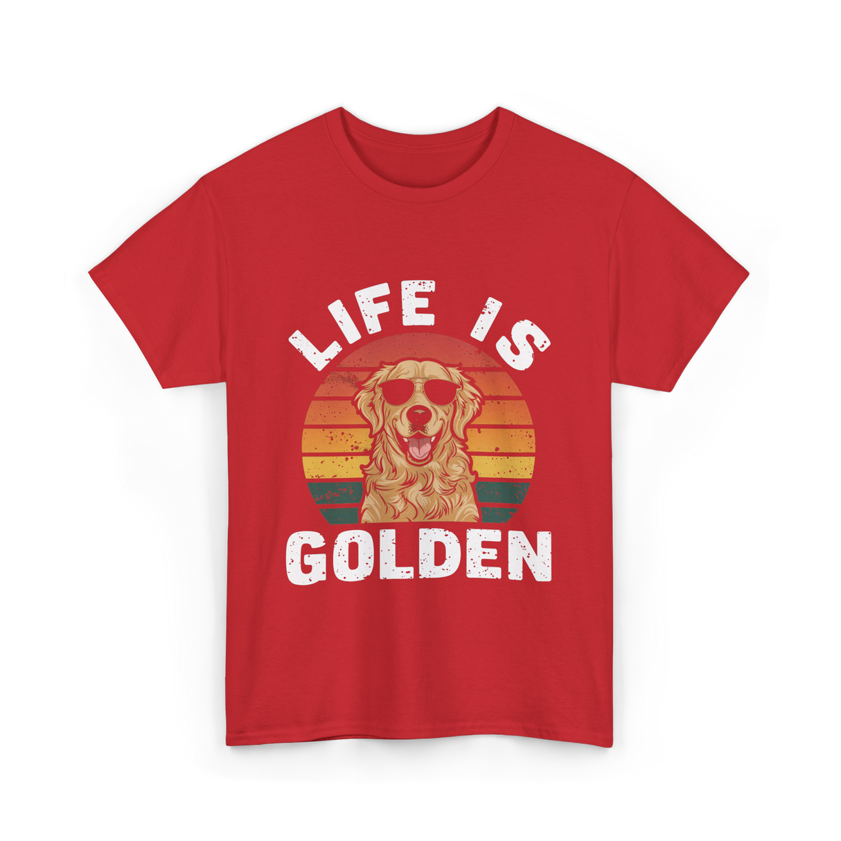 Life is Golden Dog Lover T-Shirt - Red