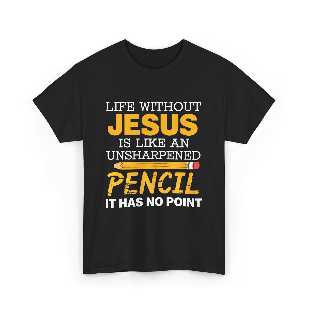 Life Without Jesus Faith T-Shirt - Black