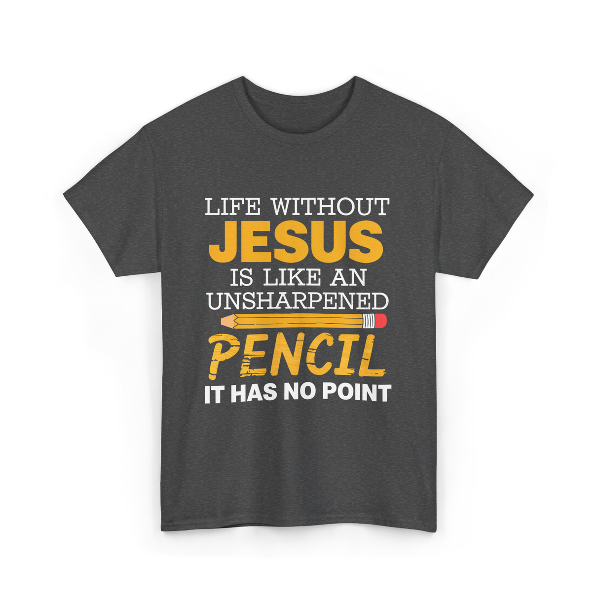 Life Without Jesus Faith T-Shirt - Dark Heather