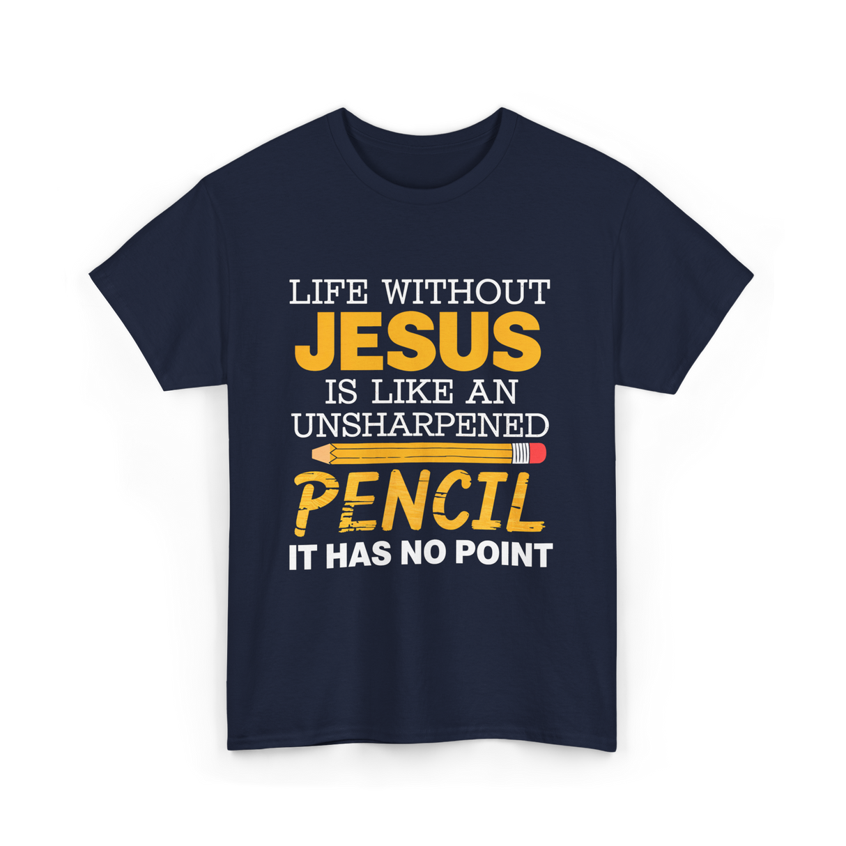 Life Without Jesus Faith T-Shirt - Navy