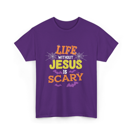 Life Without Jesus Scary T-Shirt - Purple
