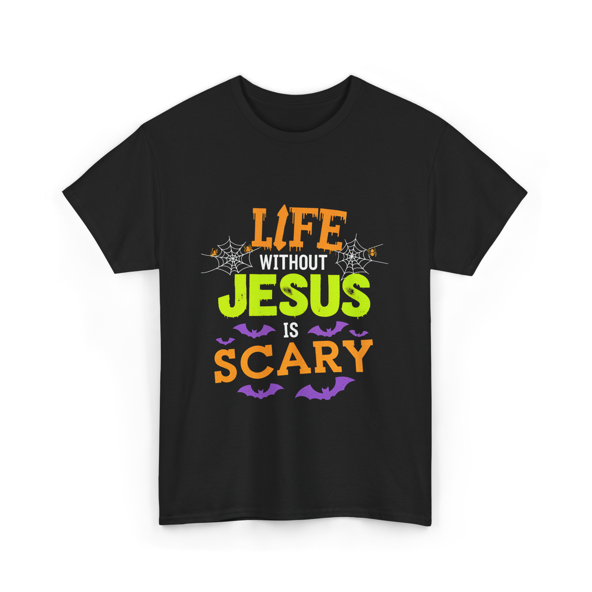 Life Without Jesus Scary T-Shirt - Black