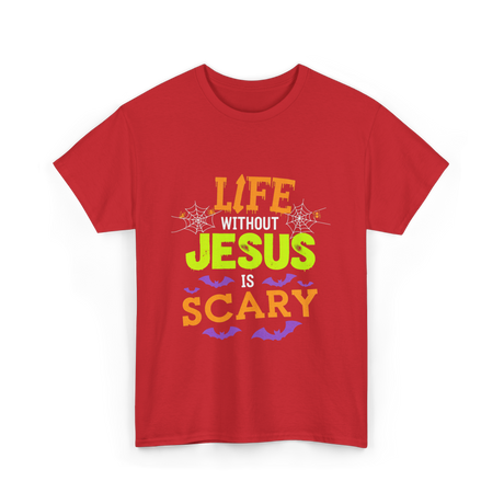 Life Without Jesus Scary T-Shirt - Red