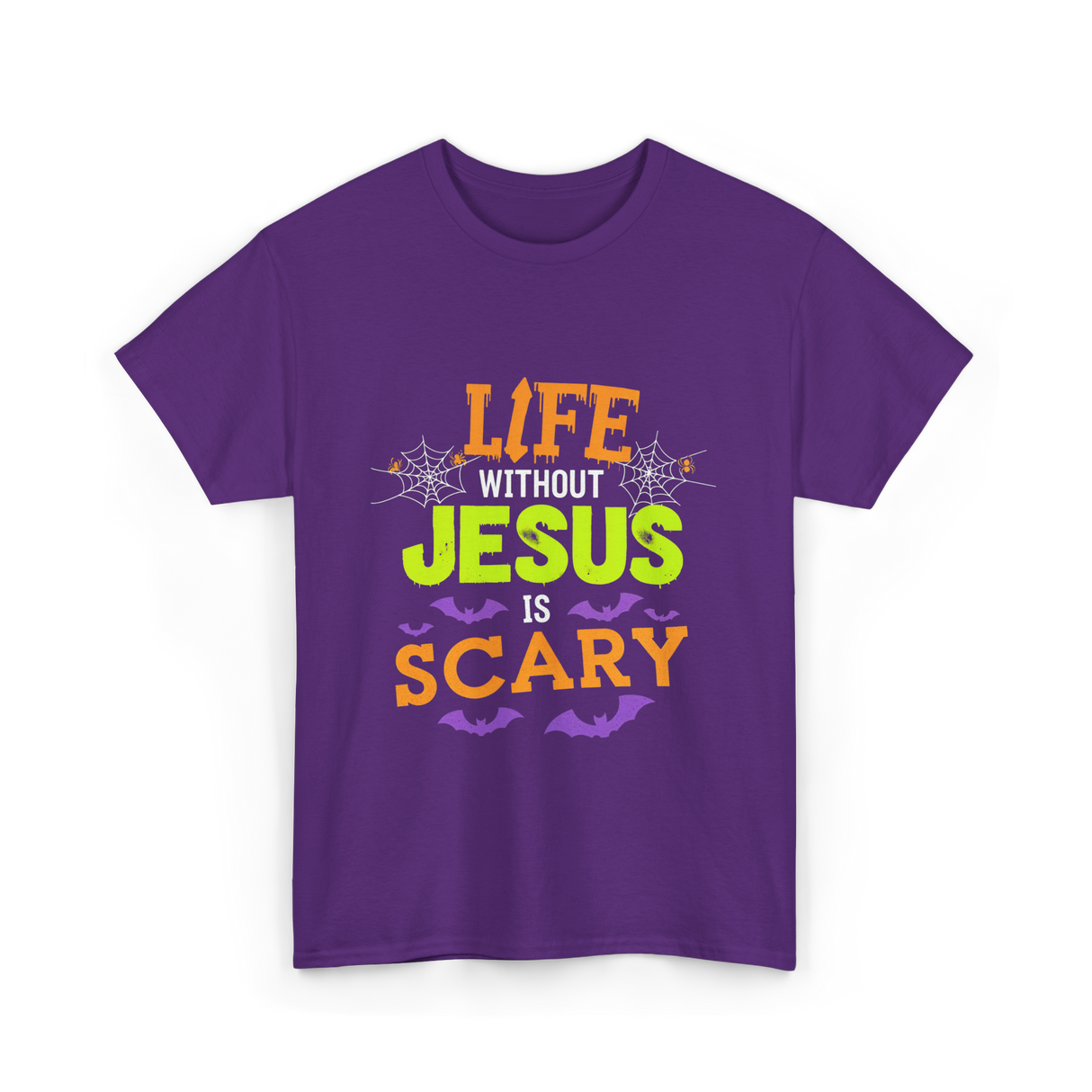 Life Without Jesus Scary T-Shirt - Purple