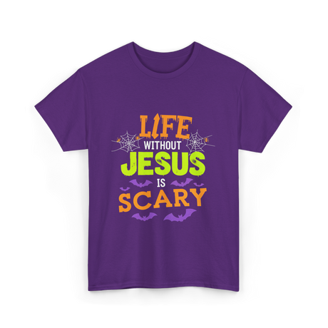 Life Without Jesus Scary T-Shirt - Purple