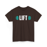 Lift Weightlifting Gym Training T-Shirt - Dark Chocolate