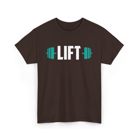 Lift Weightlifting Gym Training T-Shirt - Dark Chocolate