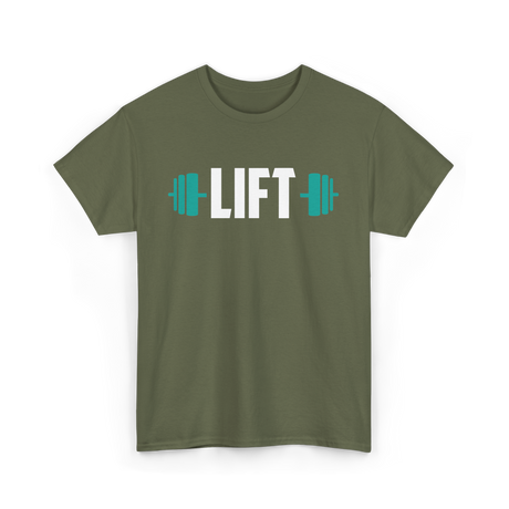 Lift Weightlifting Gym Training T-Shirt - Military Green