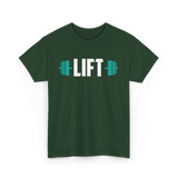 Lift Weightlifting Gym Training T-Shirt - Forest Green