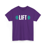 Lift Weightlifting Gym Training T-Shirt - Purple