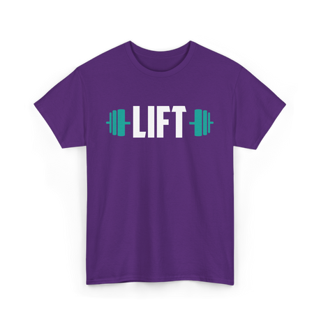 Lift Weightlifting Gym Training T-Shirt - Purple