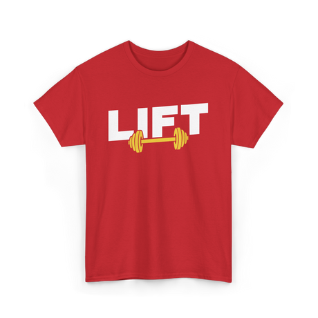 Lift Weightlifting Gym Workout T-Shirt - Red