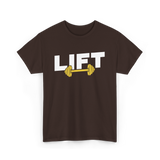 Lift Weightlifting Gym Workout T-Shirt - Dark Chocolate