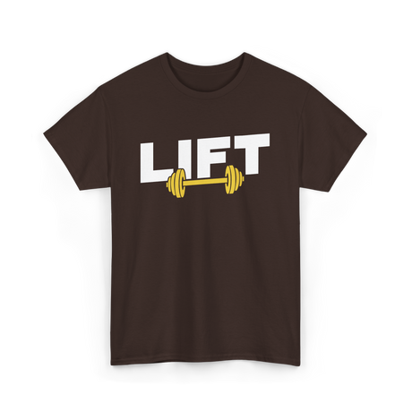 Lift Weightlifting Gym Workout T-Shirt - Dark Chocolate