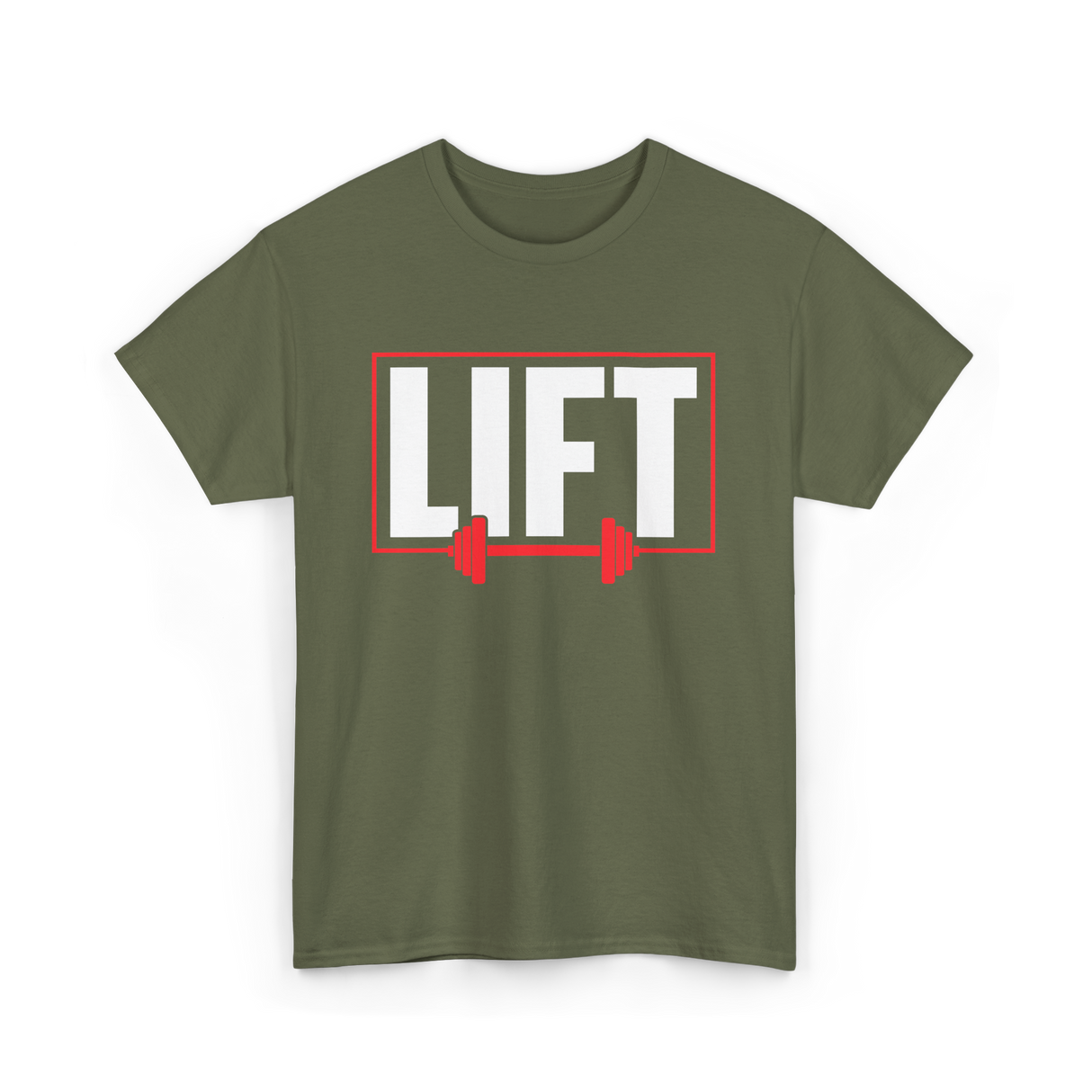 Lift Weightlifting Gym Workout T-Shirt - Military Green