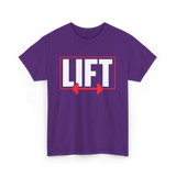 Lift Weightlifting Gym Workout T-Shirt - Purple