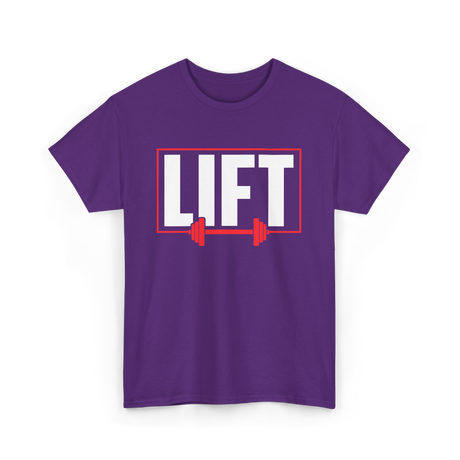 Lift Weightlifting Gym Workout T-Shirt - Purple