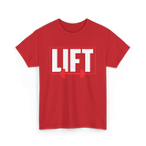 Lift Weightlifting Gym Workout T-Shirt - Red