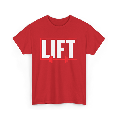 Lift Weightlifting Gym Workout T-Shirt - Red