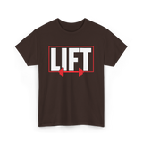 Lift Weightlifting Gym Workout T-Shirt - Dark Chocolate