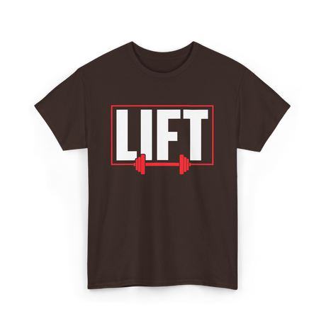 Lift Weightlifting Gym Workout T-Shirt - Dark Chocolate