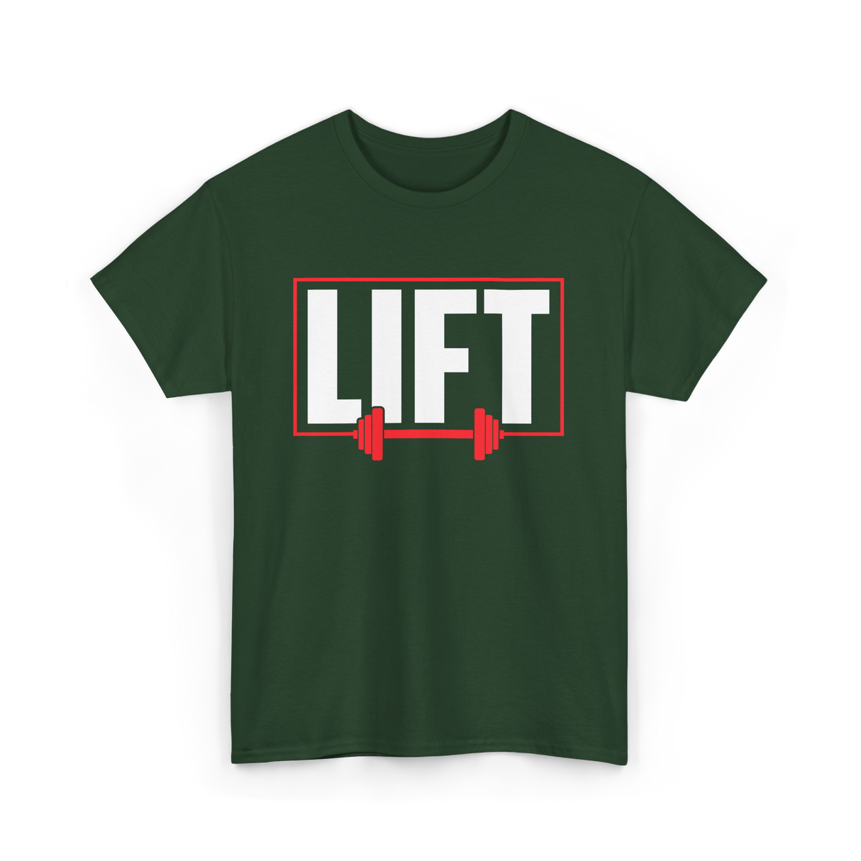 Lift Weightlifting Gym Workout T-Shirt - Forest Green