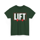 Lift Weightlifting Gym Workout T-Shirt - Forest Green