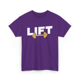 Lift Weightlifting Gym Workout T-Shirt - Purple