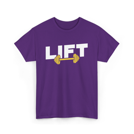 Lift Weightlifting Gym Workout T-Shirt - Purple