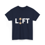 Lift Weightlifting Weightlifter T-Shirt - Navy